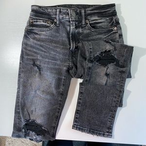 Black wash destroyed AEO slim 28x30